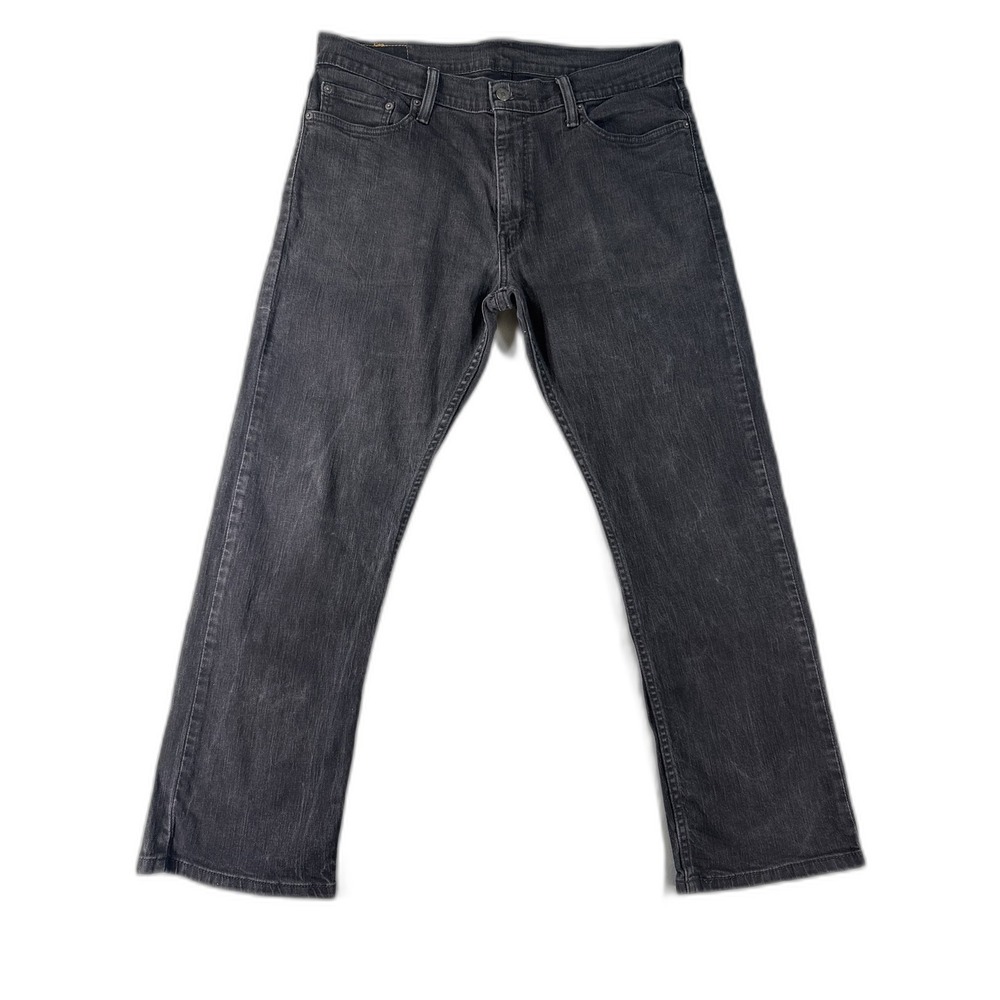 Levi's Straight Leg Jeans W36 L29 Black Denim Unisex Regular Fit Pre Washed